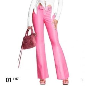 i.am.gia pink leather reika pant